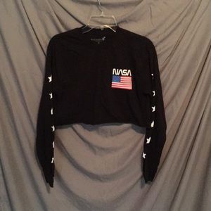NASA Long Sleeve Crop Top